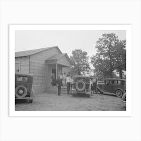 Untitled Photo, Possibly Related To In Front Of The Church During The Community Sing, Notice The Milk Can Art Print