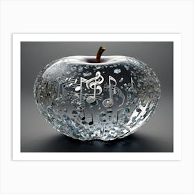 Apple With Music Notes 24 Art Print