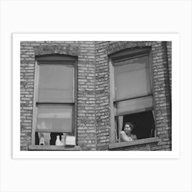 Window Of Apartment House Rented,Chicago, Illinois By Russell Lee Art Print