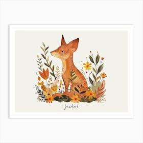 Little Floral Jackal 3 Poster Art Print