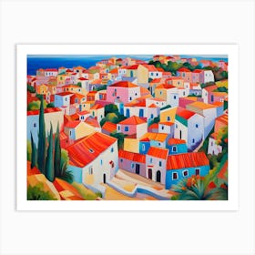 Greece Town Abstract 1 Art Print