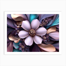 Abstract Flower 1 Art Print