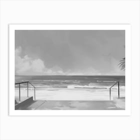 Beach Scene 3 Art Print