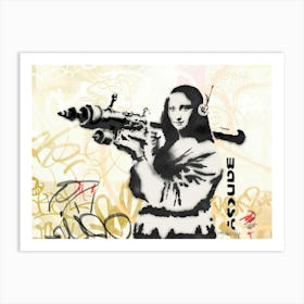 Mona war | Street art Art Print