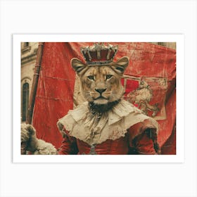 Absurd Bestiary: From Minimalism to Political Satire.Lioness Art Print