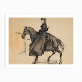 Victorian Era Horse Sketch Art Print