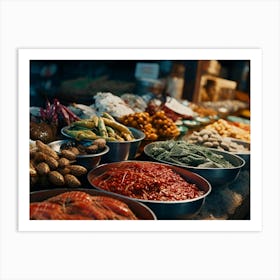 Thai Food Market Art Print