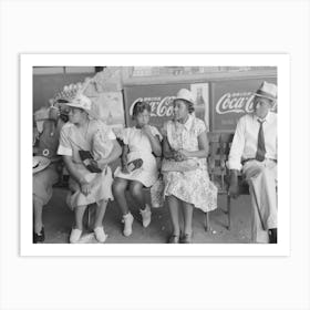 People Waiting At Streetcar Terminal For Cars, Oklahoma City, Oklahoma By Russell Lee Art Print