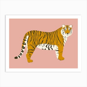 Tiger - Pink Art Print