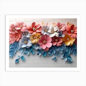 Paper Flower Wall Art 5 Art Print