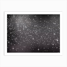 Silver White Shining Star Background Art Print