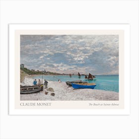 The Beach At Sainte Adresse, Claude Monet Poster Art Print