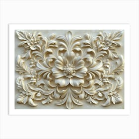 Carved Marble Wall Panel Art Print