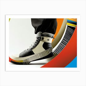 Man In A Colorful Shoe Art Print