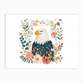 Little Floral Eagle 2 Art Print
