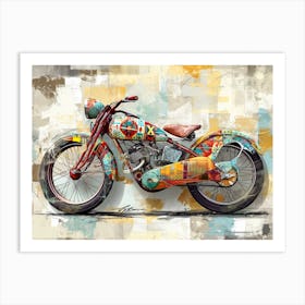 Vintage Colorful Scooter 18 Art Print