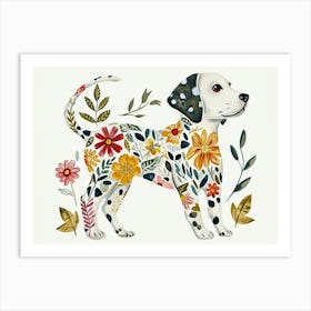 Little Floral Dalmatian Art Print