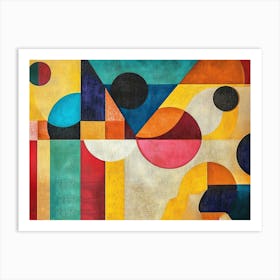 Mid Century Bahaus Colorful Artwork Art Print