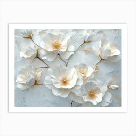 White Magnolias 1 Art Print