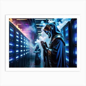 Tech priests prayying to server farms 5 Art Print