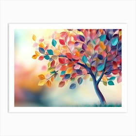 Colorful Tree 5 Art Print