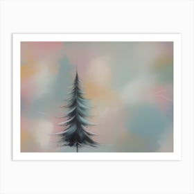 Abstract Christmas Tree 2 Art Print