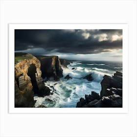 Stormy Seas Paintings Art Print Art Print