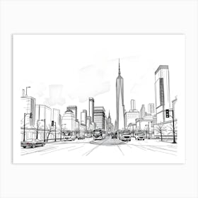 New York City Sketch Art Print