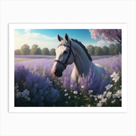 Spring Flowers Blanketing The Pasture Art Print