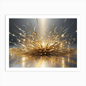 Christmass style sparkling silver gold background 8 Art Print