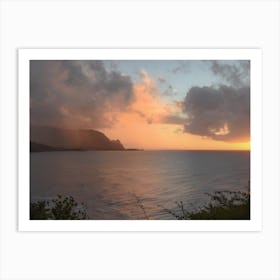 Sunset Over Hawaii Art Print