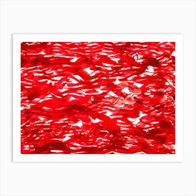 Red Swirls. Abstract artwork. Art Print