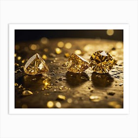 Gold Diamonds 1 Art Print