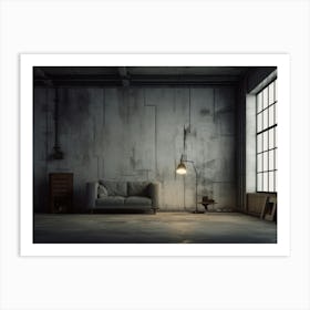 Empty Room In An Industrial Building Art Print