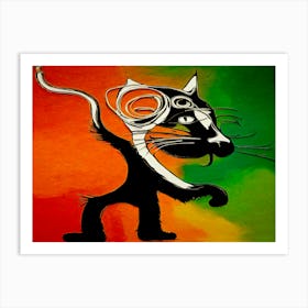 Dance With The Cat Art Print