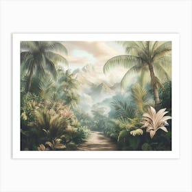 Tropical Forest Landscape 3d Art Print