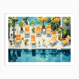 Summer Pool Delight 2 Art Print