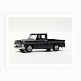 Toy Car 62 Chevy Pickup Black Art Print