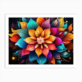 Colorful Flower 10 Art Print