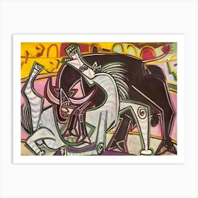 Pablo Picasso Bull And The Horse Art Print