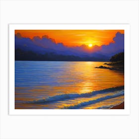 Sunset On The Beach 89 Art Print