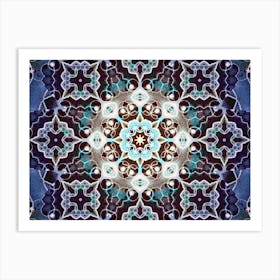 Abstraction Purple Mandala Pattern 1 Art Print