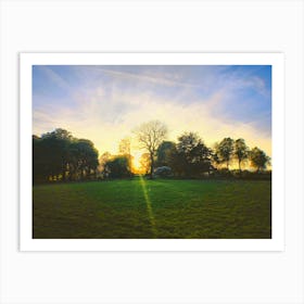 Sunset In The Park Art Print