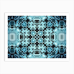 Modern Art Sky Blue Pattern 2 Art Print