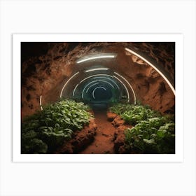 Tunnels In Space Art Print