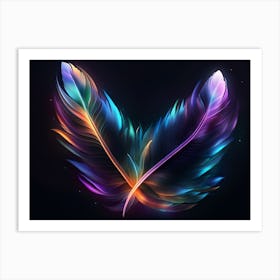 Colorful Feathers 5 Art Print