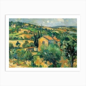 Fields Of Gold Painting Inspired By Paul Cezanne Art Print