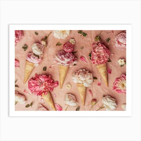 Peony Ice Cream Parlor Art Print