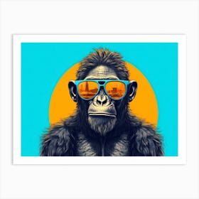 Gorilla In Sunglasses Pop Art Print