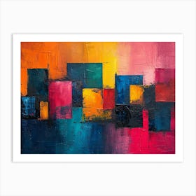 Colorful Chronicles: Abstract Narratives of History and Resilience. Abstract Painting 3 Art Print